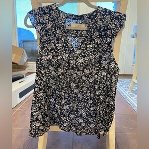 Loft black and white blouse